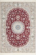 Nain Tappeto persiano 120x170 Rosso (Iran) Annodato A Mano