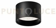 Gpl331c- faretto led  in alluminio nero satinato 3000k 616lm 8w d.9cm