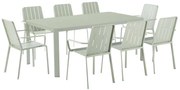 Tavolo da giardino allungabile Idaho NATERIAL in alluminio verde per 8 persone 180/240x100cm