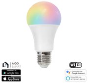 Lampadina Led Smart A60 E27 15W WiFi RGB CCT luce regolabile e dimmerabile Aigostar