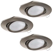 Eglo 31689 - KIT 3x LED Lampada LED da incasso TEDO 3xGU10-LED/5W/230V