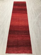 Loribaft Tappeto 300 x 80 Rosso (Iran) Annodato A Mano