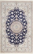 Nain Tappeto persiano 250 x 160 Blu (Iran) Annodato A Mano