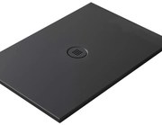 Piatto doccia in ceramica extra slim nero L 180 x L 80 cm opaco