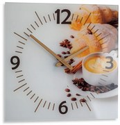 Orologio da cucina con lancette in legno con stampa caffè