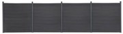 Set Pannello Di Recinzione Grigio 699x186 Cm İn Wpc /