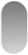 Specchio ovale in pvc bianco 50 x 100 cm