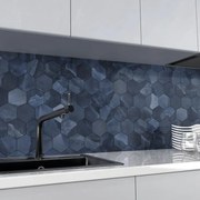 Mosaico in gres porcellanato Venus blu lucido L 7.5 x L 41.5cm x Sp. 9 mm, 7 pezzi