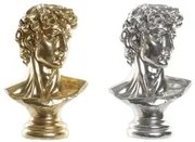 Statua Decorativa DKD Home Decor 24,5 x 17,5 x 36 cm Argentato Dorato Busto Neoclassico (2 Unità)