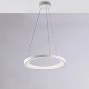 Sospensione Moderna Circolare Anna Led Integrato In Alluminio Bianco