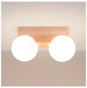 Sollux SL.1683 - Plafoniera BULBO 2xG9/8W/230V faggio/bianco