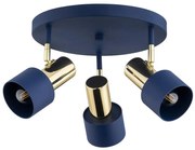 Argon 6195 - Luce Spot DORIA 3xE27/15W/230V blu/ottone