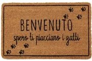 Zerbino scritta Cani 70x40 cm in fibra di cocco