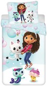 Biancheria da letto per bambini in microfibra per letto singolo 140x200 cm Gabby's Dollhouse "bubbles" – Jerry Fabrics