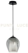 Sospensione bonnie 1 vetro fume' 1 luce attacco e27 d.20cm h.24cm
