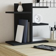 Organizer Da Scrivania Nero 42x21,5x42 Cm İn Legno Multistrato /