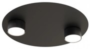 Lampada da soffitto in acciaio BOLX 2 nera 2xGX53 Colore del corpo Nero