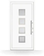 Portoncini in pvc, doppi vetri, bianco, 760 x 1885 mm ou su misura, modello Velletri, configura individualmente