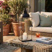 ARIANE - lanterna in vetro e acciaio