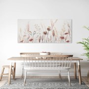 Dipinto su tela Fiori, beige, bianco 150 x 65 cm