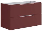 Base per mobile bagno Brera 2 cassetti P 45.5 x L 99.5 x H 60 cm laccato opaco rosso jaipur