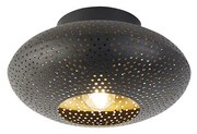 Plafoniera orientale nera con oro 25 cm - Radiance