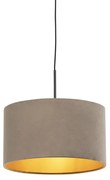 Lampada sospensione velluto talpa 35 cm - COMBI