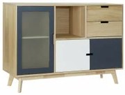 Credenza DKD Home Decor 8424001798506 Cristallo Naturale MDF Bianco Grigio scuro (120 x 35 x 80 cm)