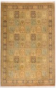 Cashmere Silk Tappeto 190x280 Beige (Indian) Annodato A Mano