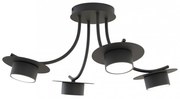 Lampada a soffitto in acciaio ENSO 4 nero da interno 4xGX53 Colore del corpo Nero