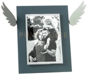 Portafoto di design icaro grande petrolio ,bianco marmo in ferro e ...