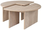 Tavolino da salotto LUVIA, finitura effetto marmo beige