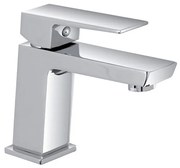 Rubinetto lavabo cromato serie Kubo scarico incluso