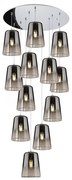 Sospensione cromo tonda 12 luci cromo 1164cr-s12 t-cr