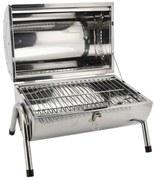 Griglia a carbone portatile cromata lucida