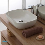 Lavabo D'Appoggio In Ceramica Bianco Lucido da 50,5 cm