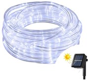 Tubo luminoso con pannello solare 10 metri da esterno 200 Led Bianco Freddo Wisdom