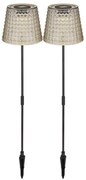Globo 36635-2S - SET 2x Lampada LED solare SOLAR LED/0,06W/3V IP44 grigio