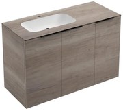 Mobile sottolavabo e lavabo Solid rovere sable L 120 x H 92 x P 51 cm 1 vasca, 2 ante