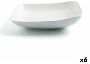 Piatto Fondo Ariane Vital Quadrato Ceramica Bianco (Ø 21 cm) (6 Unità)