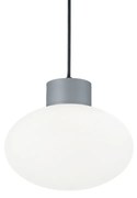 Sospensione Moderna Clio Alluminio Grigio 1 Luce E27