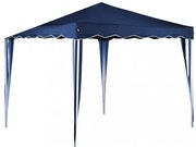 Gazebo pieghevole in metallo 3x3 blu con sacca