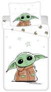 Biancheria da letto per bambini in cotone per letto singolo 140x200 cm Star Wars Baby Yoda - Jerry Fabrics