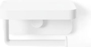 Porta carta igienica bianco autoportante in plastica riciclata Flex Adhesive - Umbra