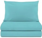 Completo letto singolo azzurro cotone Cabana