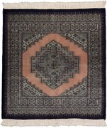 Bokhara Tappeto orientale 100 x 90 Viola (Pakistan) Annodato A Mano
