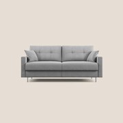 Megan divano letto matrimoniale in microfibra smacchiabile T11 grigio 168 cm (mat. 120x197)