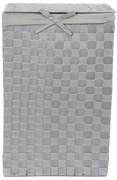 Cesto da bucato grigio con coperchio Cesto da bucato in lino, altezza 60 cm - Compactor