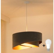Brilagi - Lampadario LED a sospensione con filo LYRA 1xE27/15W/230V grigio/oro