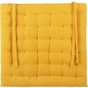 Cuscino sedia 40x40 cm in cotone trapuntato giallo